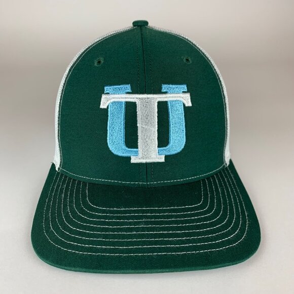 Tulane Green Wave NCAA Retro Green White Richardson Snapback Trucker Hat - Picture 2 of 5